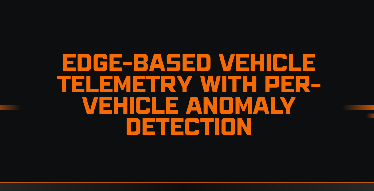 Edge-Based Vehicle Telemetry with Per-Vehicle Anomaly Detection